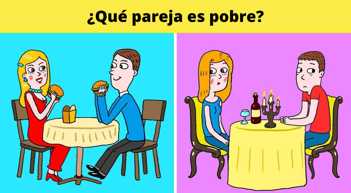 Observa cada detalle y resuelve el acertijo en solo 7 segundos: ¿qué pareja es pobre?