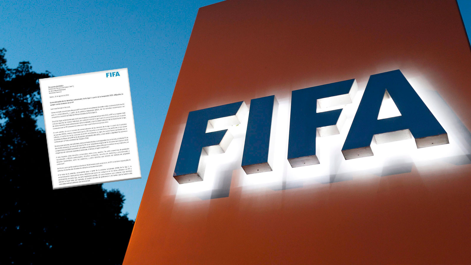 La carta FIFA que respalda la decisión de la FPF sobre los derechos de transmisión