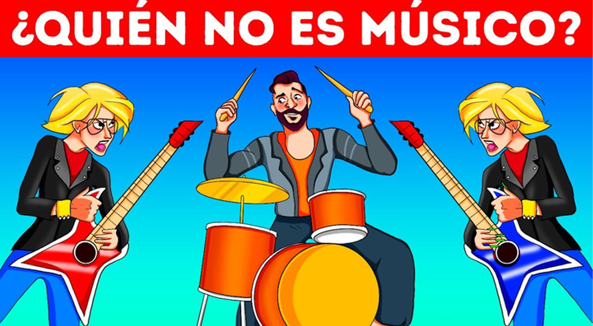 Quién no es músico Solo un verdadero ROCKERO podrá resolver el acertijo