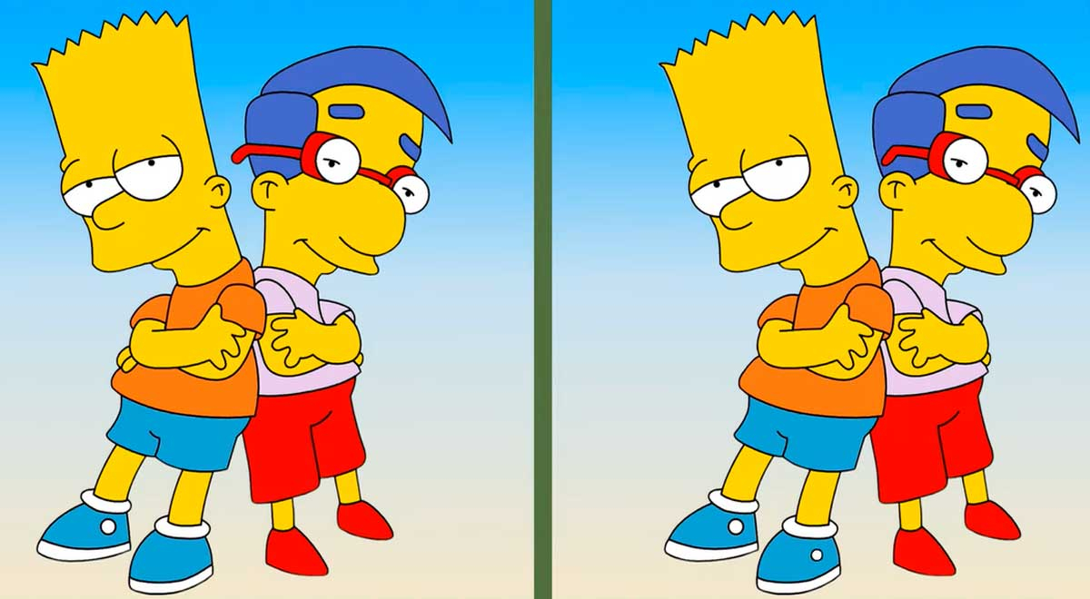 ¿Eres fan de Los Simpson? Encuentra las 3 diferencias en 5 segundos