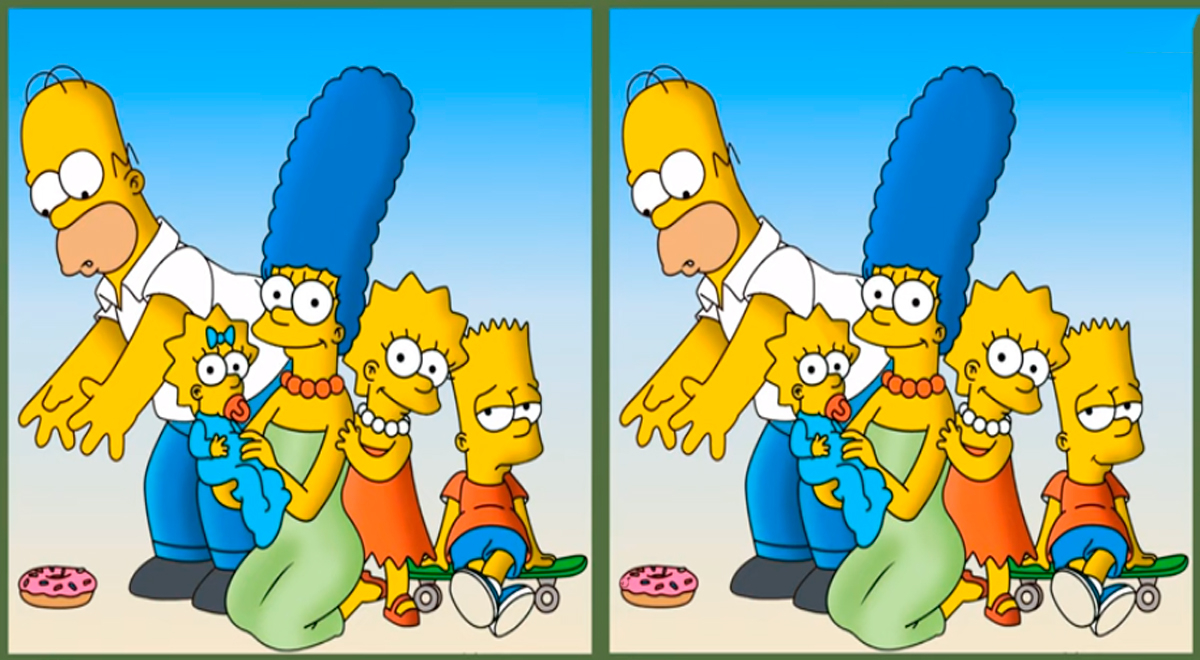 Reto para inteligentes: encuentra las 4 diferencias en este desafío de Los Simpson