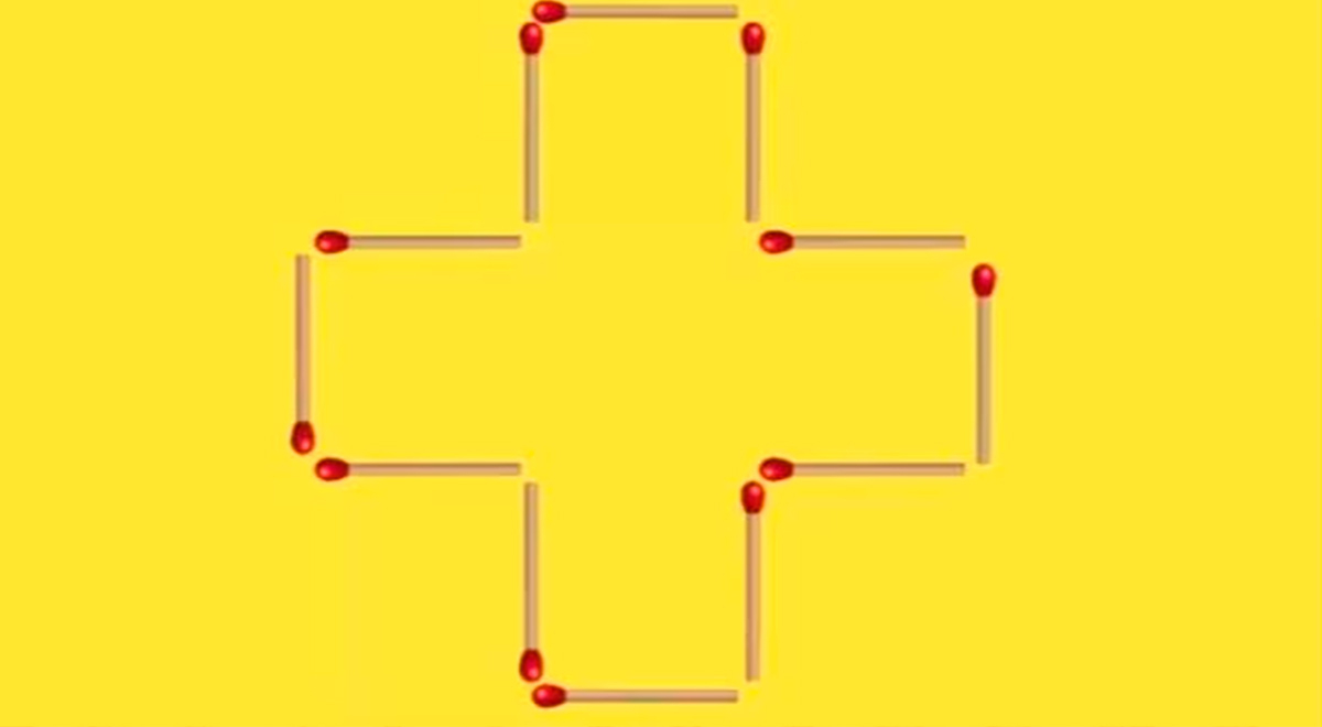 Mueve 3 cerillos y forma 3 cuadrados iguales: El 99% no superó este acertijo en 7 segundos