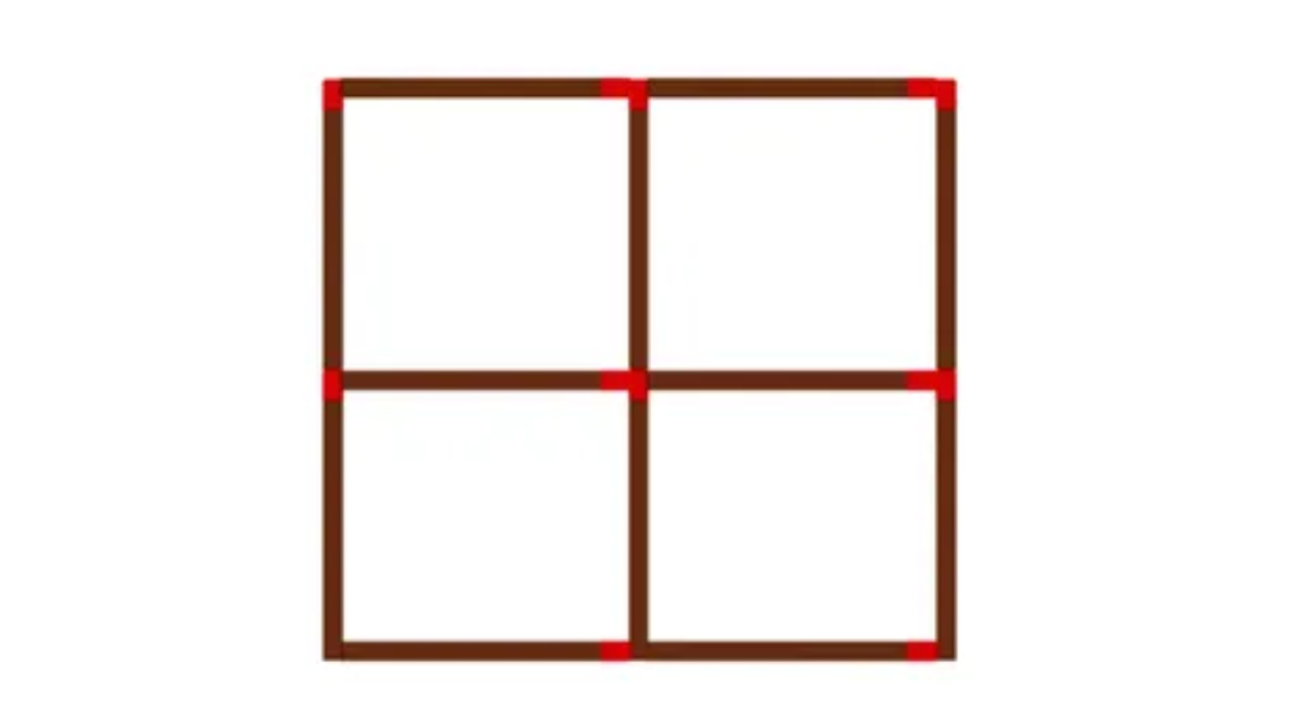 Forma tres cuadrados con solo 3 movimientos, solo el 1% tuvo éxito en 5 segundos