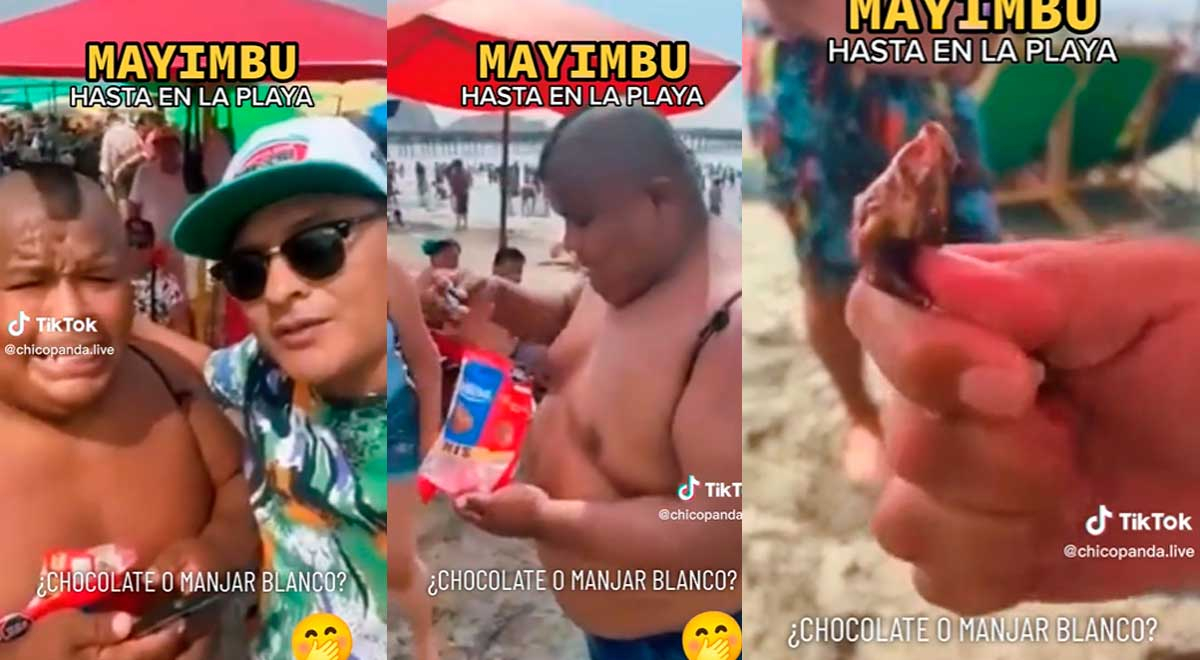 Mayimbú vende chocolates en la playa y Chino Risas lo trolea: 