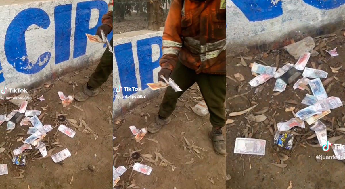 Encuentra fajo de billetes en la basura y al revisarlos se lleva triste sorpresa