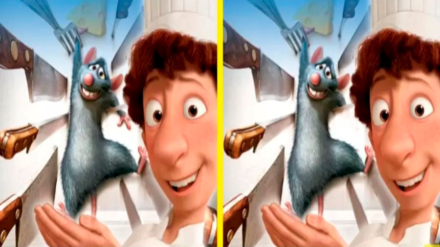 ¿Eres fanático de Ratatouille? Tienes 5 segundos para hallar las 2 diferencias