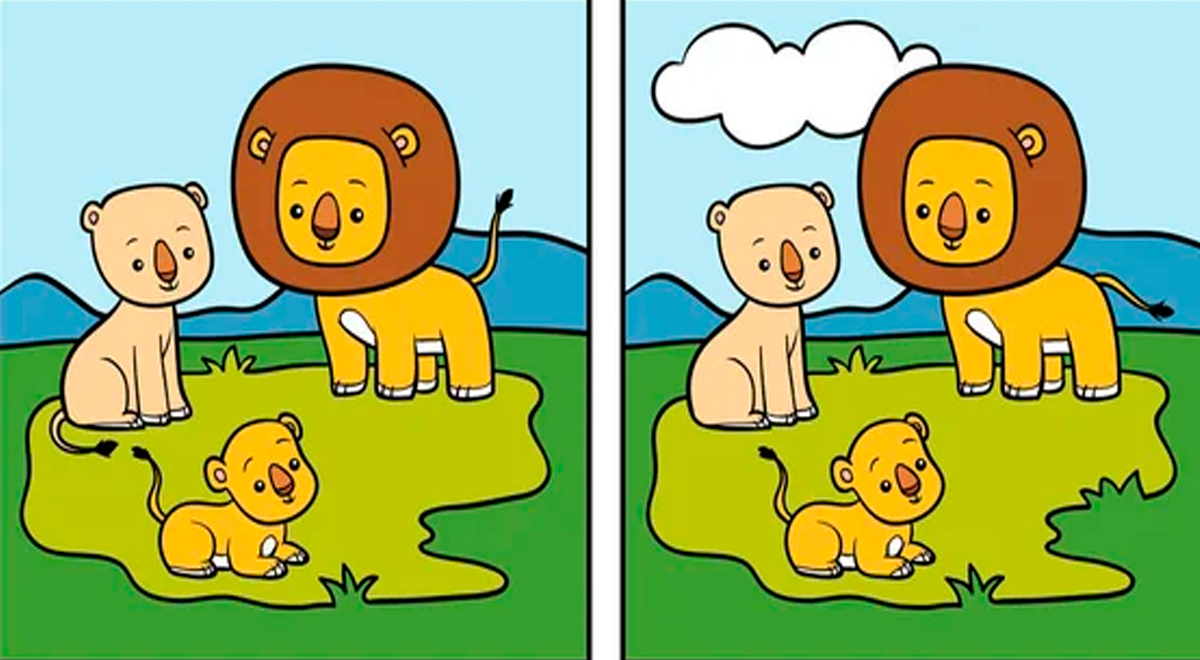 ¿Ves las 5 diferencias entre los leones? Si eres un 'CRACK' superarás el reto visual
