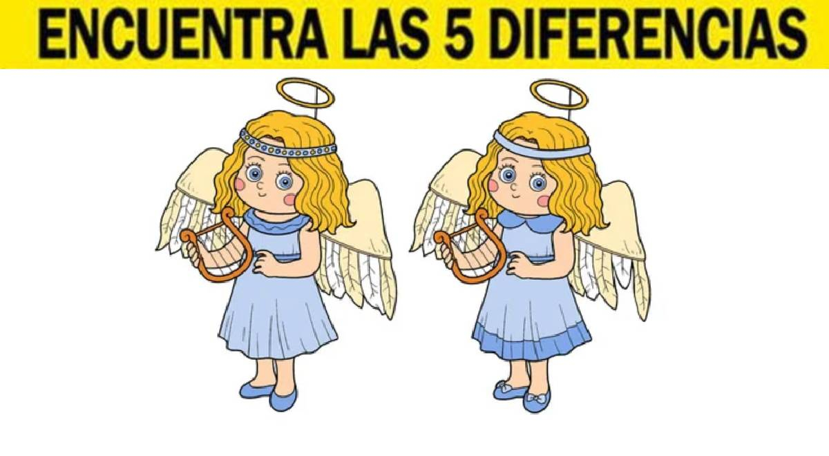 ¿Cuáles son los 5 detalles que diferencian a la angelita? Descúbrelos en menos de 7 segundos