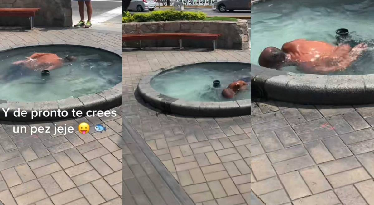 Aquaman en Lima: hombre sorprende al lanzarse a bucear en pileta por no aguantar intenso calor