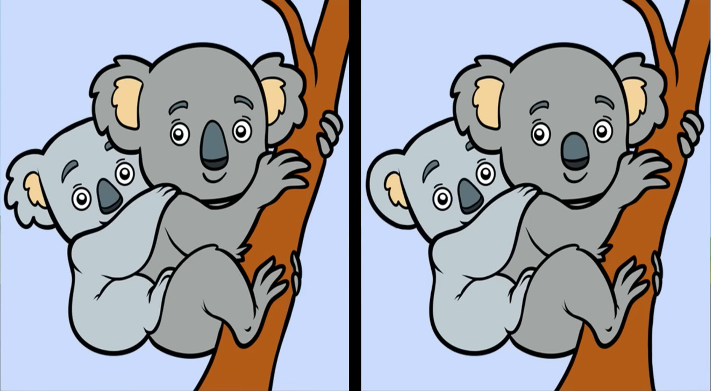 Reto para GENIOS: ¿Ubicarás las 3 diferencias entre los koalas en menos de 5 segundos?