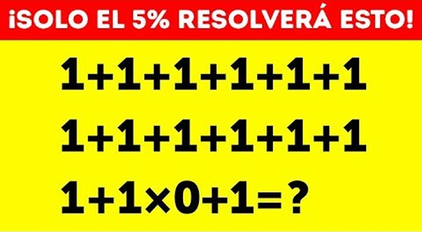 ¿Cuál es el resultado de la ecuación? Si tienes un alto IQ podrás superar el acertijo