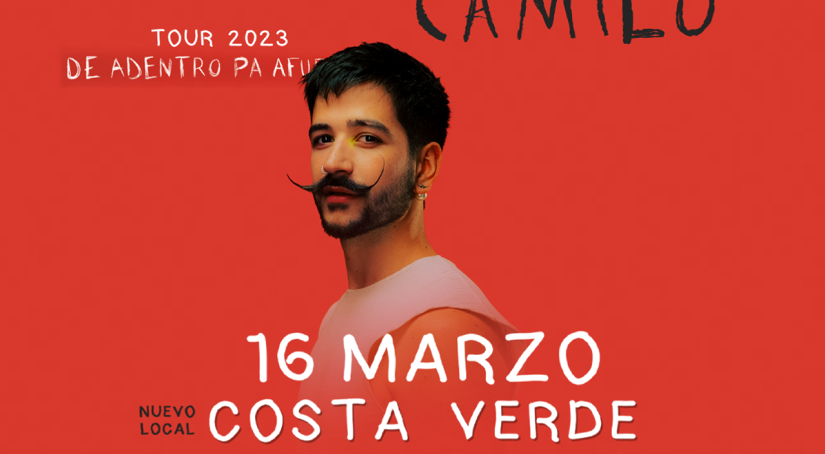 Camilo's concert changes venue and moves to the Explanada del Arena 1 in Costa Verde