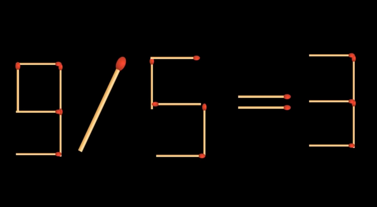 Corrige la división 9/5=3 con un SOLO movimiento: tienes 7 segundos para vencer el ACERTIJO EXTREMO