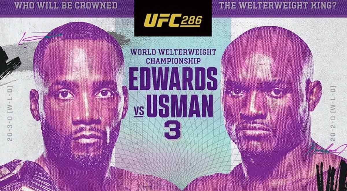 Cartelera de UFC 286 para ver la pelea de Leon Edwards vs Kamaru Usman