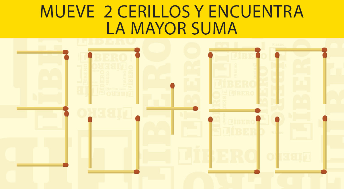 Mueve 2 cerillos del ejercicio 30+80 y crea la suma más alta: ¿Podrás resolver el acertijo?