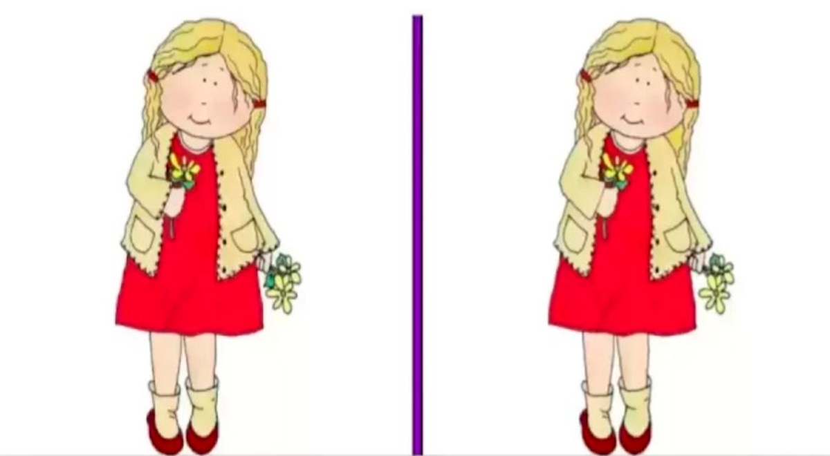 RETO VISUAL para MENTES BRILLANTES: ubica las 3 diferencias de la niña en menos de 5 segundos