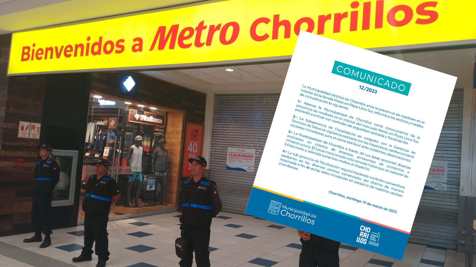 Municipalidad de Chorrillos clausura Metro de Plaza Lima Sur por presencia de roedores