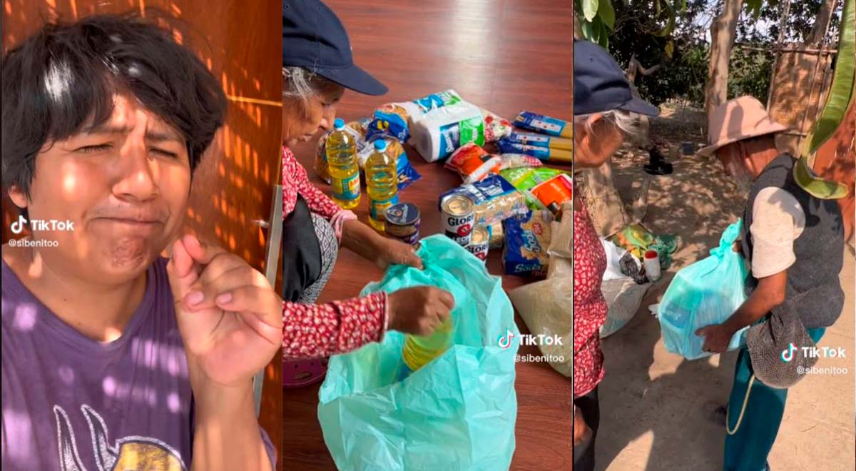 Tiktokers Sibenito y su madre entregan ayuda a vecinos afectados por el huaico 