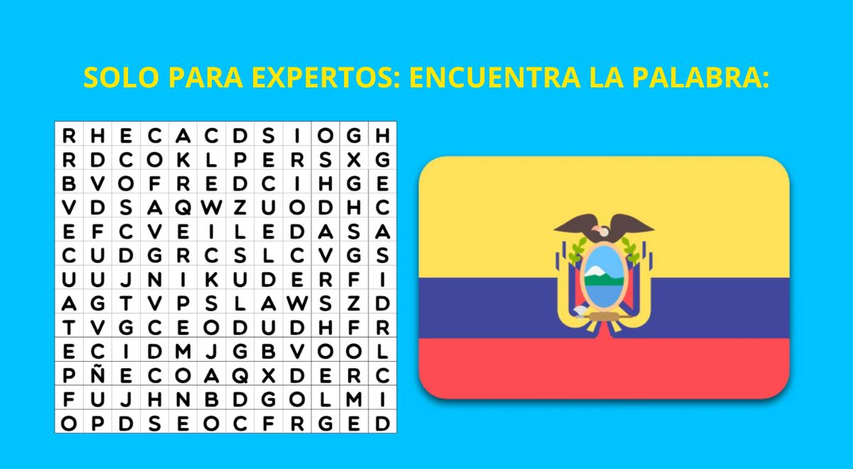 ¡Tienes solo 8 segundos! Encuentra la palabra 'Ecuador': solo el 2% pudo hacerlo