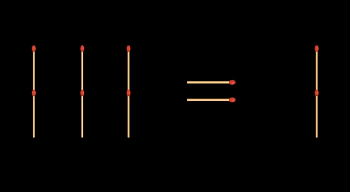 ¿Podrás mover 2 fósforos para corregir la ecuación? El 99% falló con este ACERTIJO EXTREMO