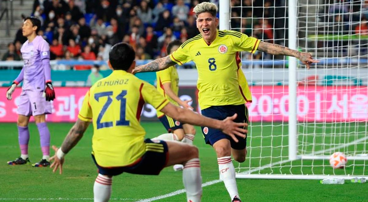 Colombia despertó y empató 2-2 a Corea del Sur en un partido amistoso intenso