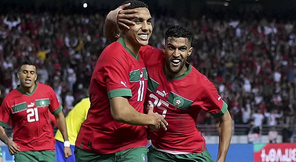 Marruecos superó 2-1 a Brasil en amistoso internacional fecha FIFA