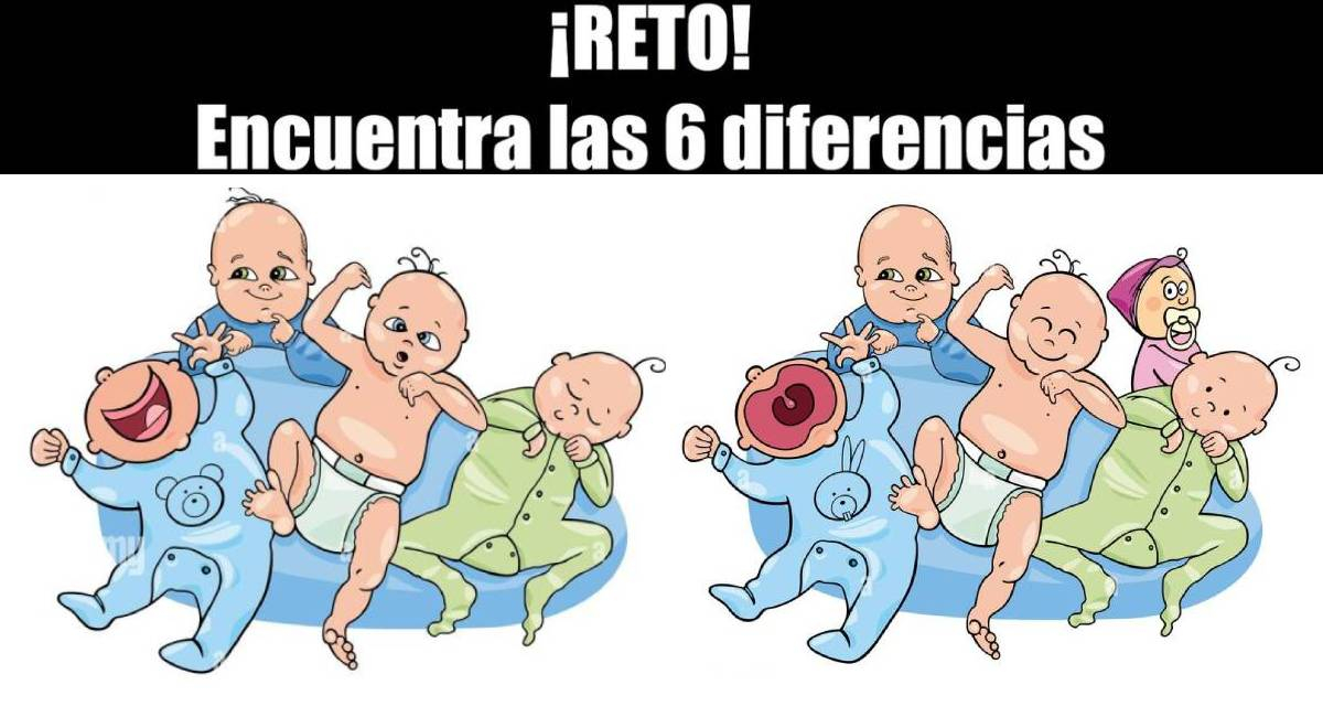 Solo un 'MAESTRO' resolvería el reto en 4 segundos: ¿cuáles son las 6 diferencias de los bebés?