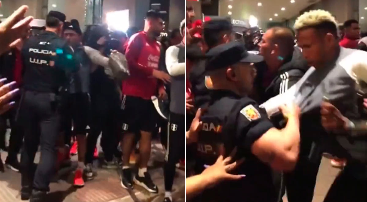 ¿Cómo inició la pelea entre jugadores de Perú y policías de España? Se reveló video inédito