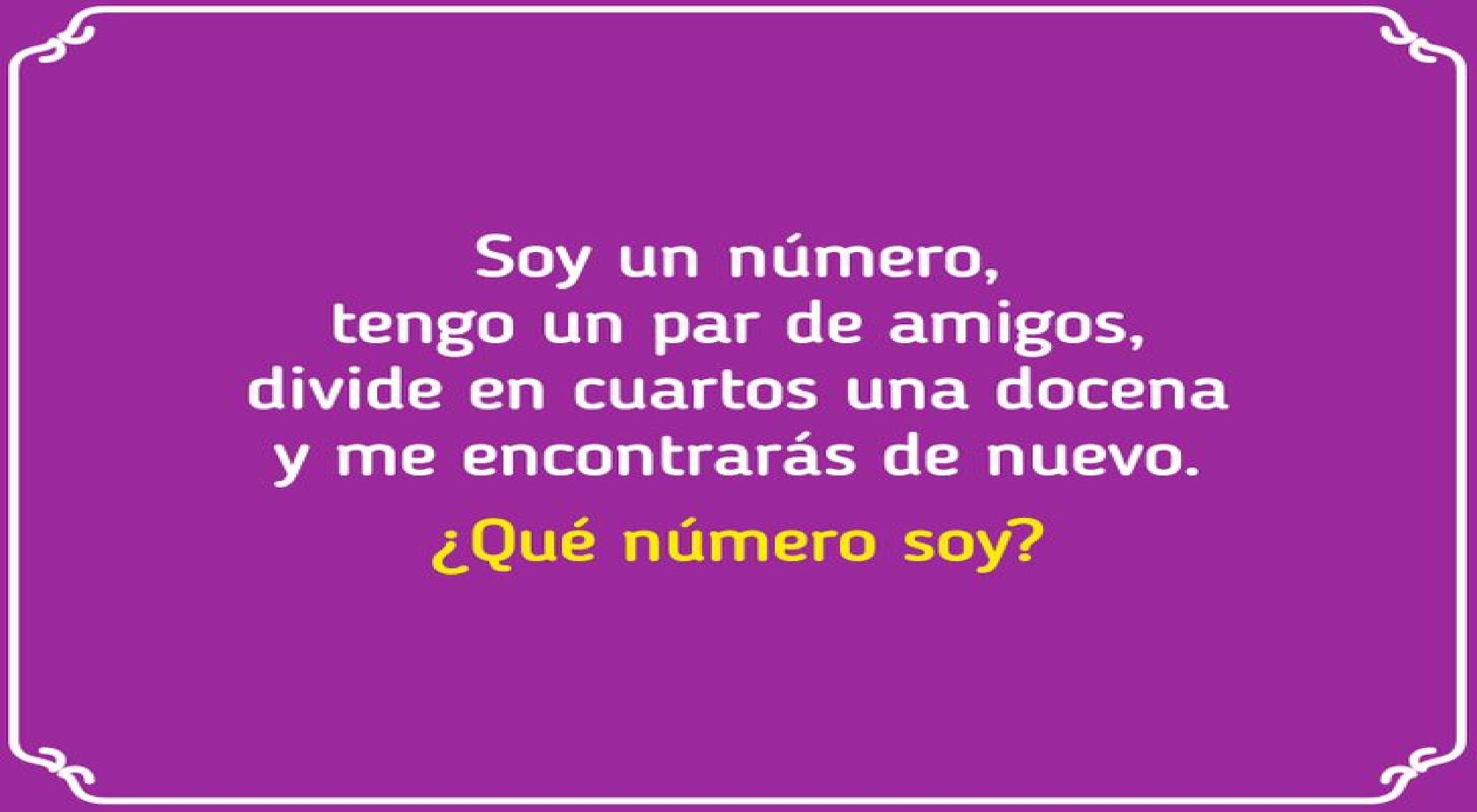 ¿Qué número soy? Si eres INTELIGENTE superarás el acertijo en 5 segundos