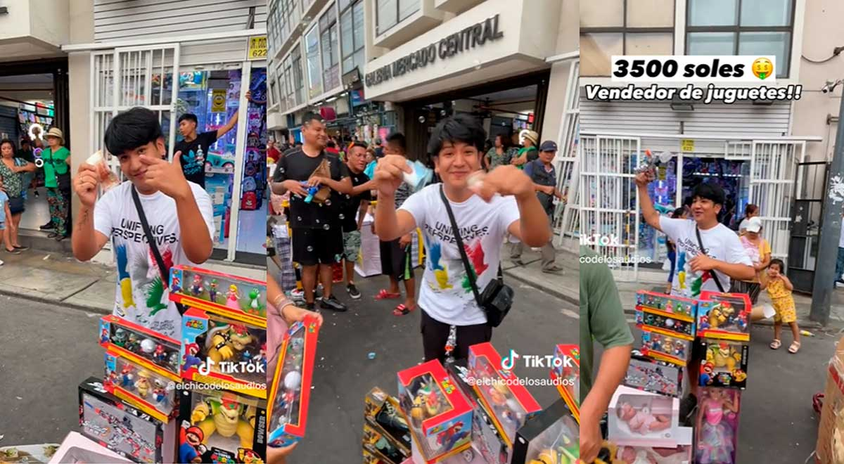 Joven afirma que gana 3500 soles mensuales vendiendo juguetes en la calle y usuarios lo desmienten