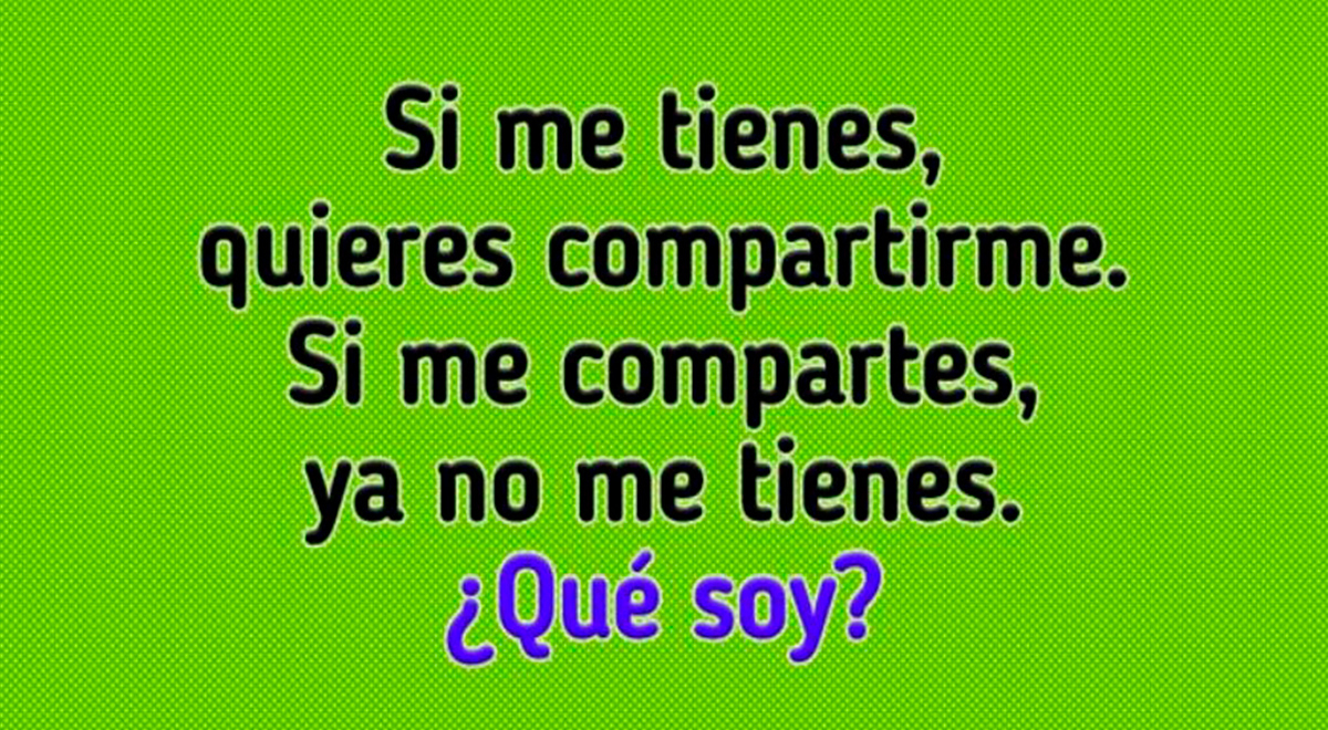 ¿Qué soy? Lee con atención y descifra el ACERTIJO EXTREMO en menos de 7 segundos