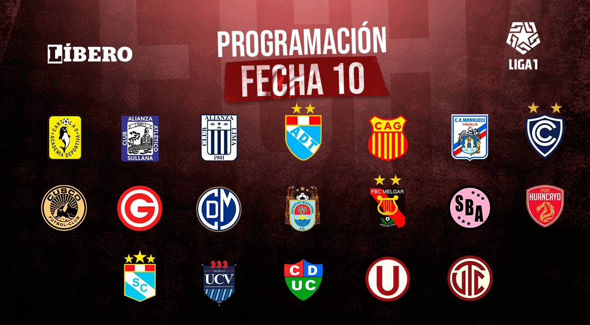 Liga 1: programación de la fecha 10 y transmisión de partidos del Torneo Apertura