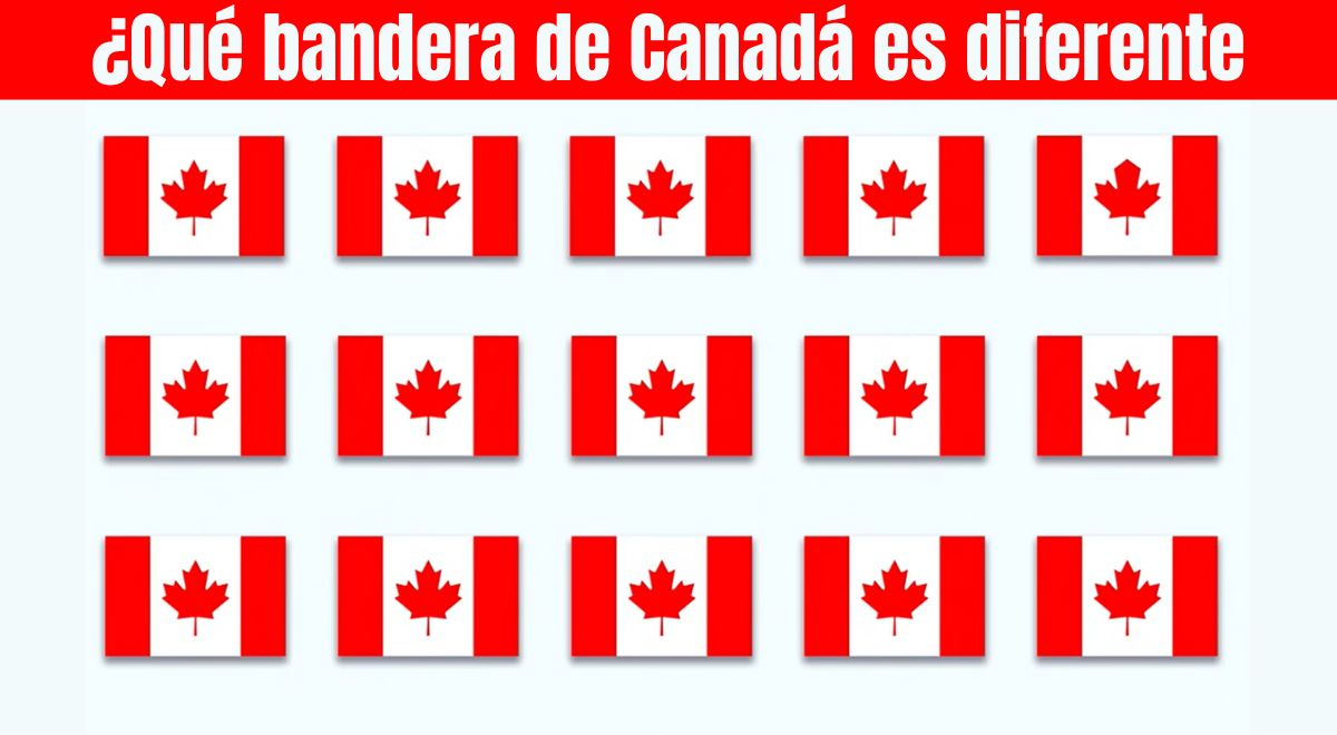 ¿Qué bandera de Canadá es diferente? Tienes 4 segundos para descubrirlo en este reto VIRAL
