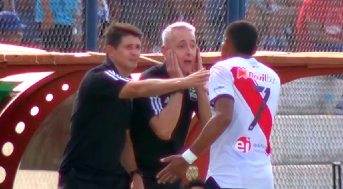 Tiago Nunes and Fernando Pacheco had a dispute during the Cristal vs. Municipal match.