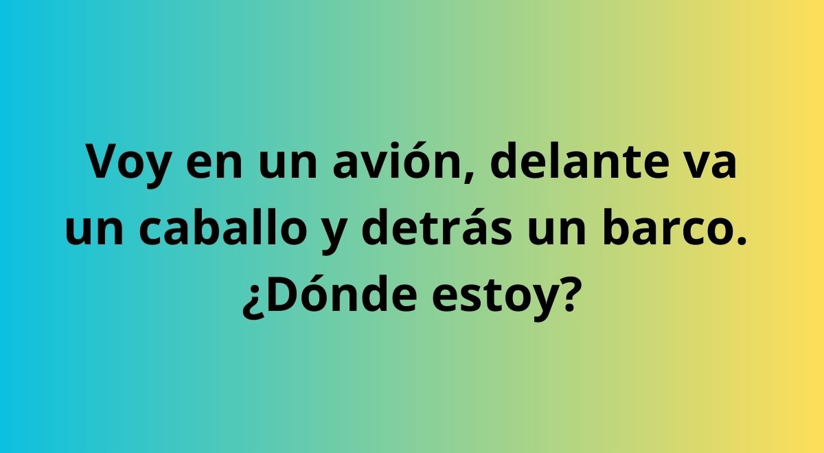 ¿Dónde estoy? Solo los MÁS INTELIGENTES darán con la respuesta en menos de 5 segundos