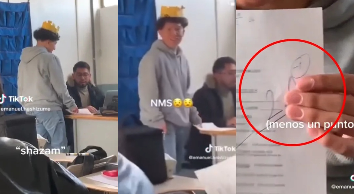 Estudiante le grita “¡SHAZAM!” a su profesor para ser aprobado, pero lo termina jalando