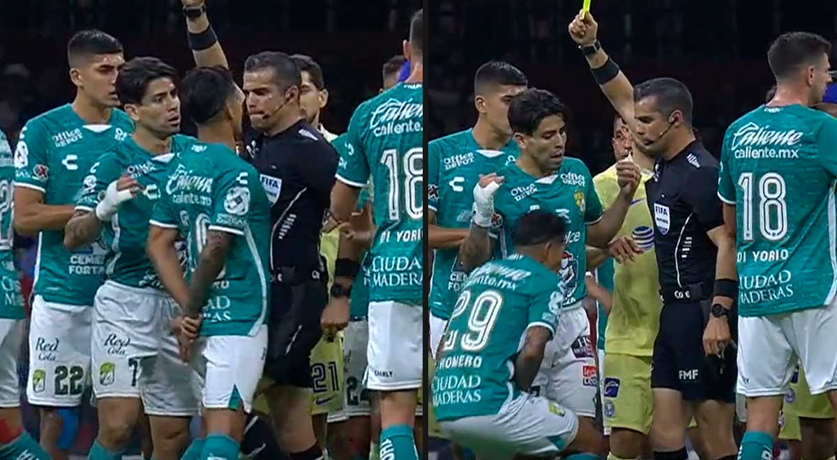 Unusual! Referee kneed a player from León in a match against América.