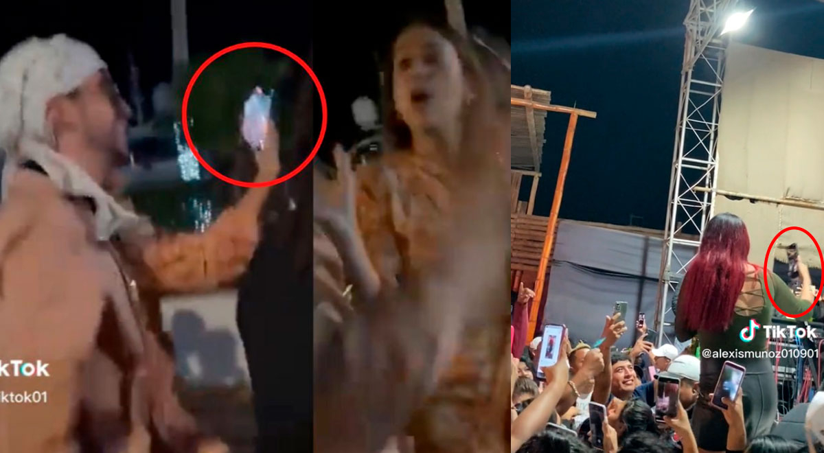 Aprende Bad Bunny: Azucena Calvay agarra celular de un fan para realizar transmisión en vivo