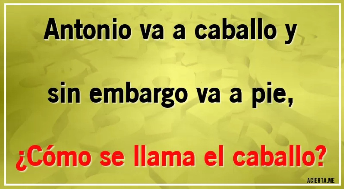 ¿Cómo se llama el caballo? Solo un GENIO consigue la respuesta correcta del acertijo