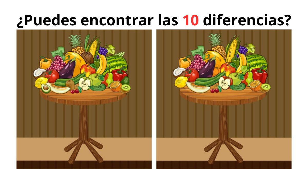 ¿Preparado para el reto de frutas? Encuentra las 10 desigualdades en menos de 8 segundos