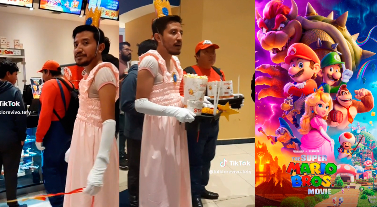 She dresses up as Princess Peach for the premiere of 'Mario Bros.' and receives praise on TikTok.