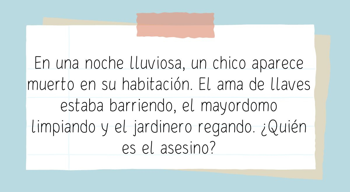 ¿Quién es el asesino? Conviértete en un detective y responde en solo 5 segundos