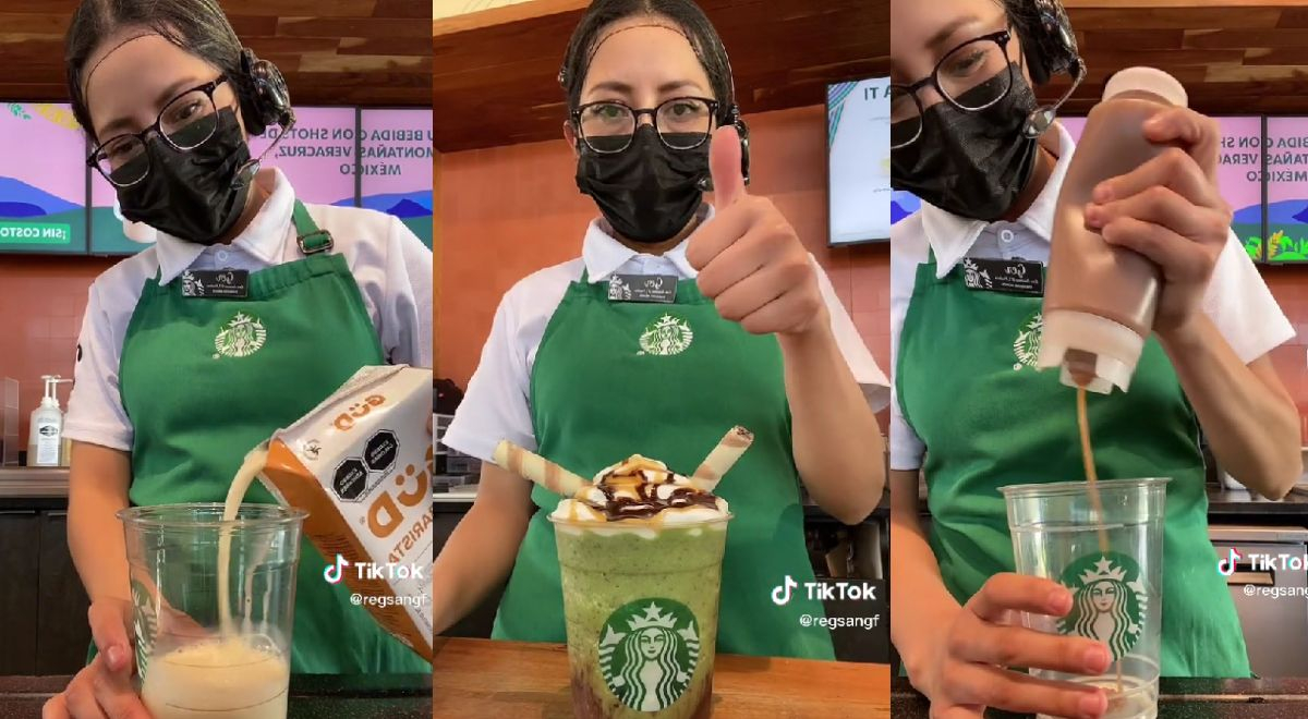 Trabajadora de Starbucks impresiona al preparar Frapuccino con temática de Shrek
