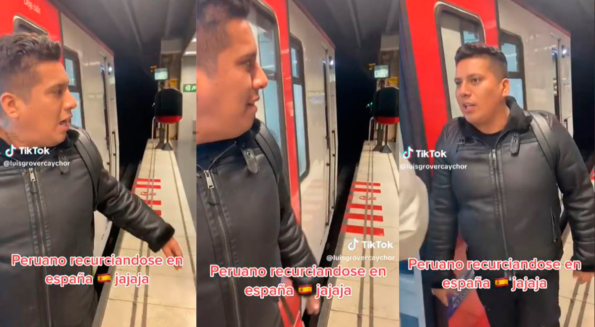 Luisito Caycho se recursea como 'jalador' en metro de España y usuarios estallan en redes