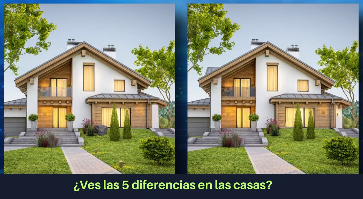 ¿Ves las 5 diferencias en las casas? Debes tener una VISTA de HALCÓN para lograrlo