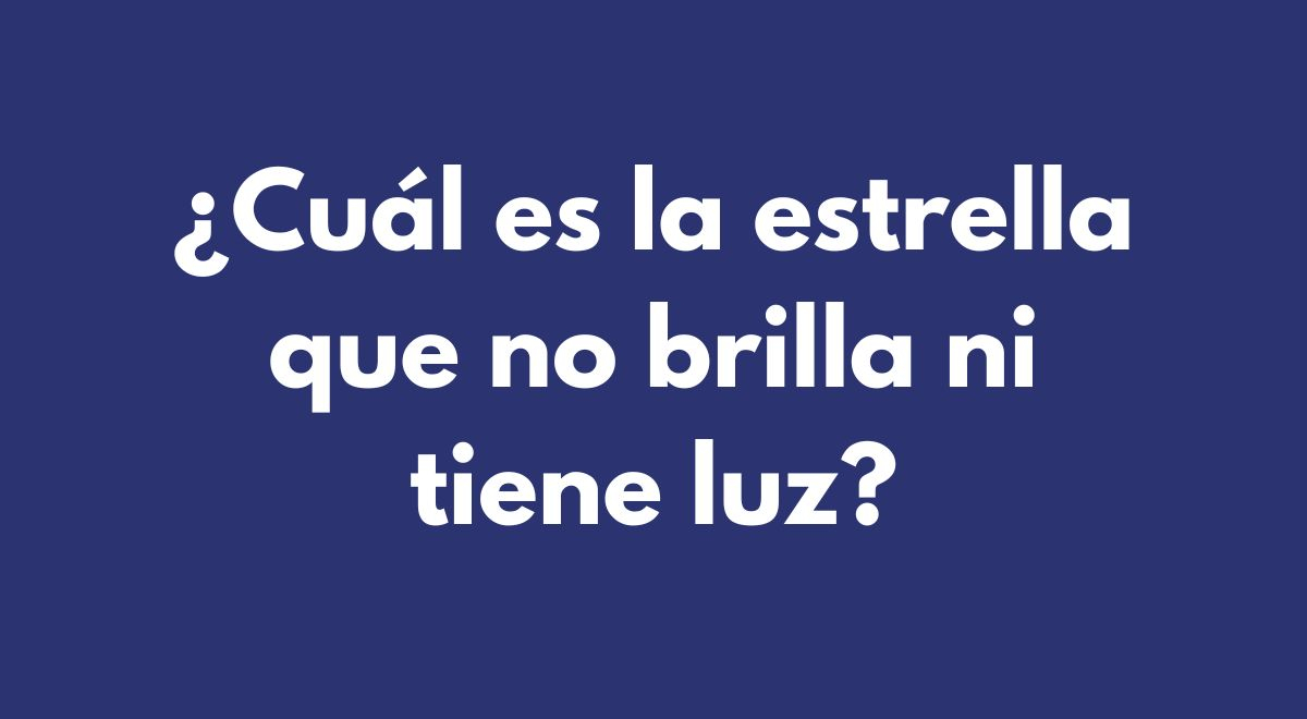 ¿Sabrás a qué estrella se refiere? Solo el 1% logró resolverlo en 5 segundos