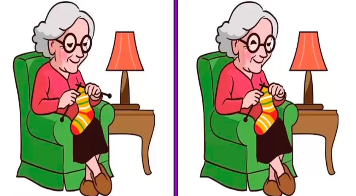 ¿Serás capaz de encontrar las 3 diferencias de la abuela? Tienes 7 segundos para ser CAMPEÓN