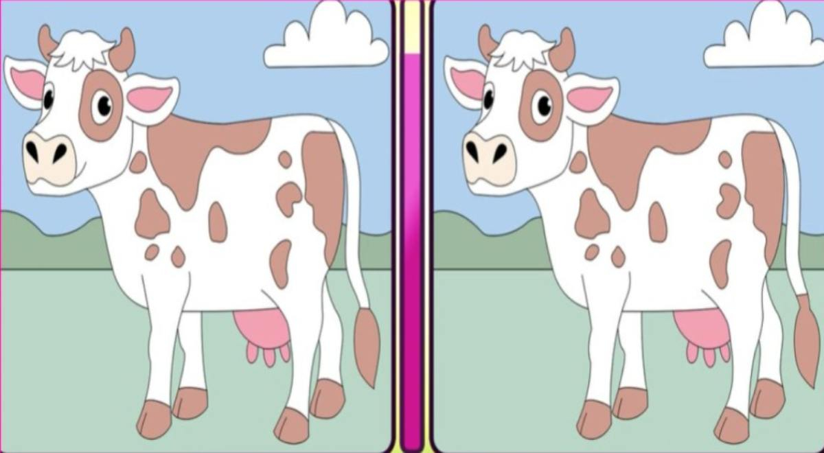 Si tienes BUENA MEMORIA ubicarás las 3 diferencias entre las vacas: el 99% FALLÓ el reto