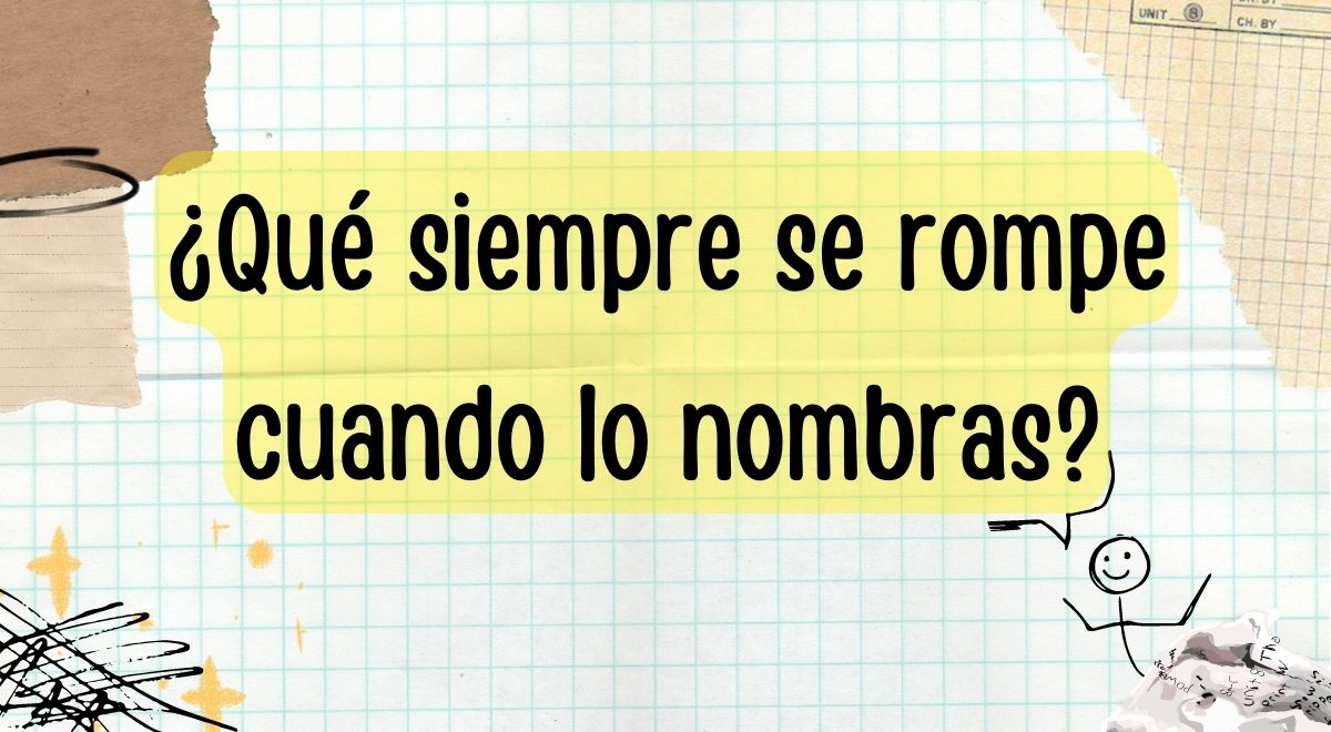 ¿Qué siempre se rompe cuando lo nombras? Resuelve esta ADIVINANZA en 2 segundos