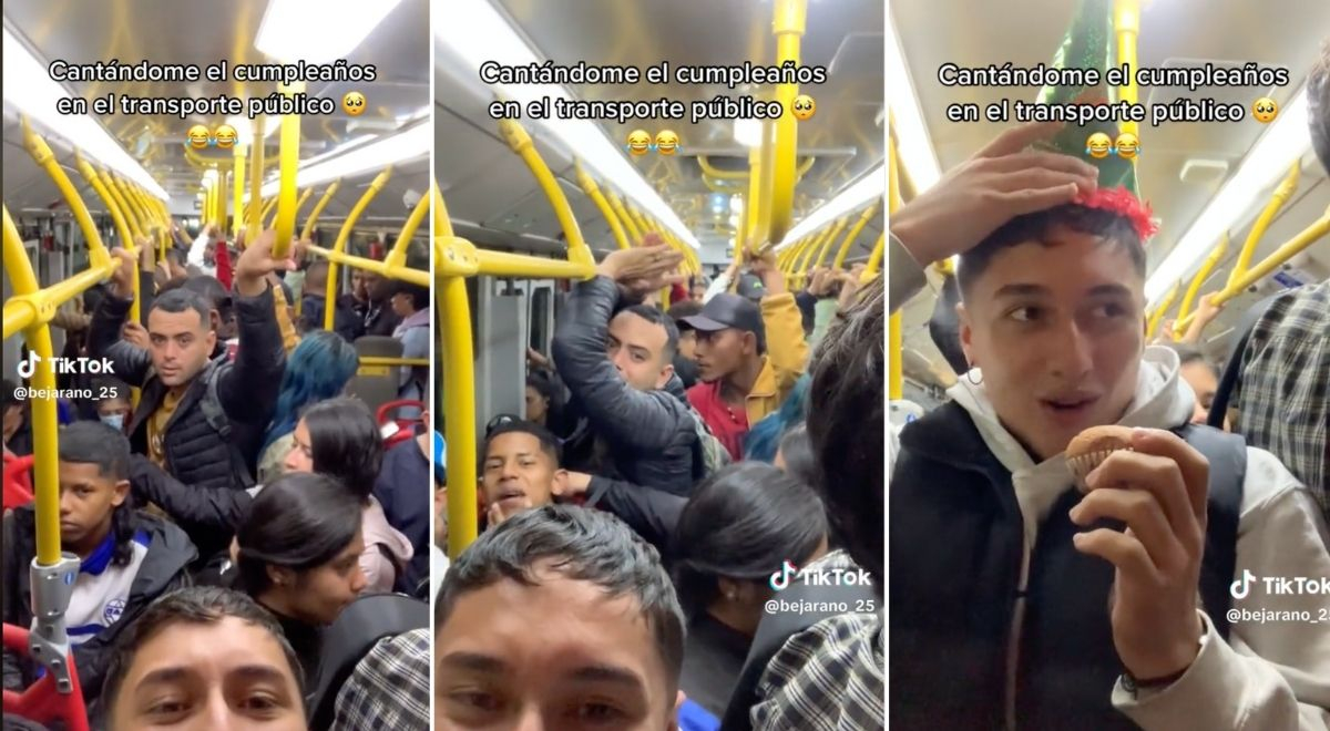 He didn't have a family: Young man gets on a bus and asks for someone to sing Happy Birthday to him.